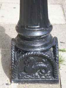 Sea serpent detail on the bottom of Lamppost in Lind Street