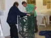 Tony and Brian move the turnstile
