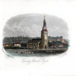 Etching of  Holy Trinity, Ryde, Isle of Wight