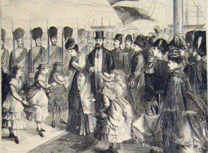 1874 Crown Prince and Princess arrive on Ryde Pier