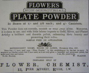 Flowers Plate Powder advert