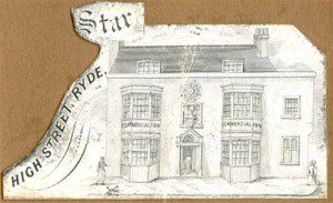 Engraving of the Star Inn, Ryde, IOW