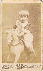 Child on a horse Photographed by Knight