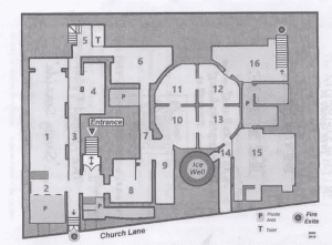 Map of the interior of Museum of Ryde